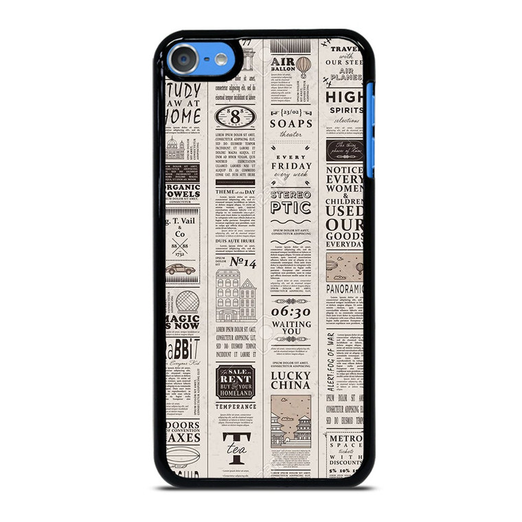 OLD NEWSPAPER PATTERN iPod Touch 7 Case
