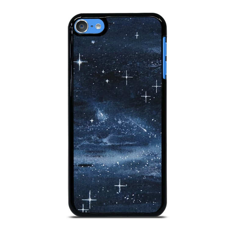 NAVY BLUE STAR FABRIC TEXTURE iPod Touch 7 Case