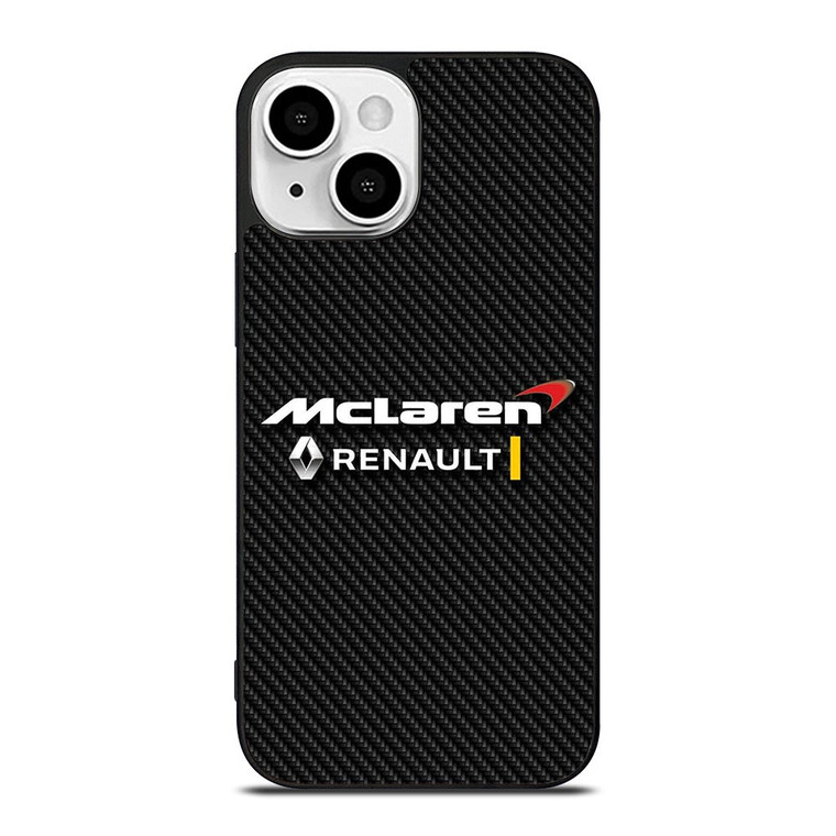MCLAREN RENAULT LOGO CARBON. iPhone 13 Mini Case Cover