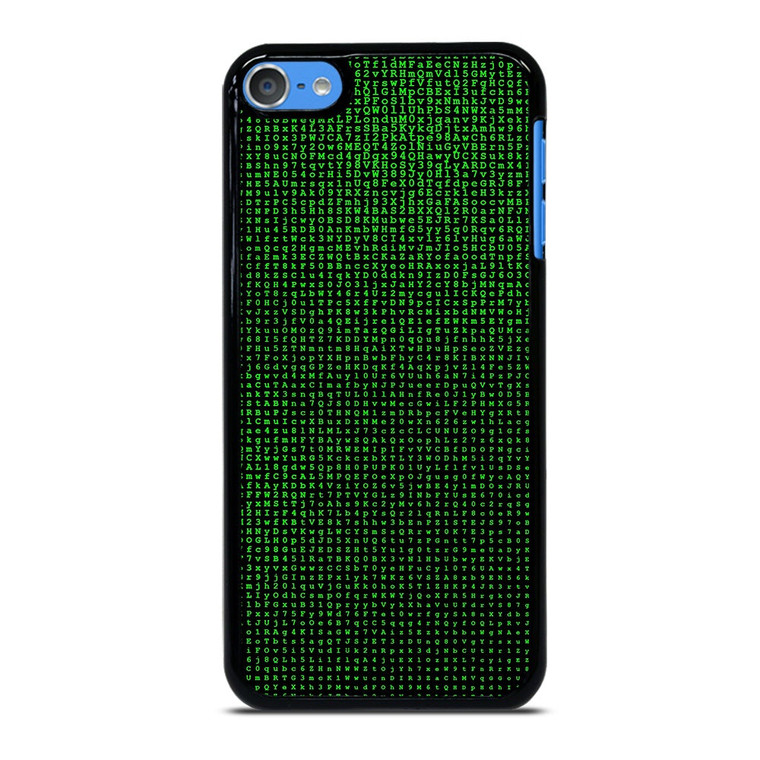GREEN BINARY CODE PATTERN iPod Touch 7 Case