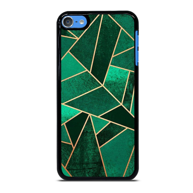EMERALD AND COPPER GEOMETRIC PATTERN iPod Touch 7 Case