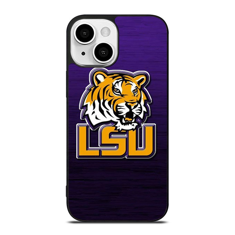 LSU TIGERS WOODEN LOGO iPhone 13 Mini Case Cover