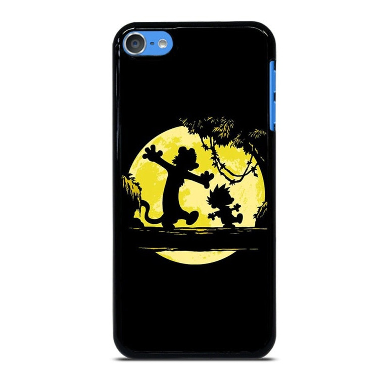CALVIN AND HOBBES BLACK CARTOON iPod Touch 7 Case