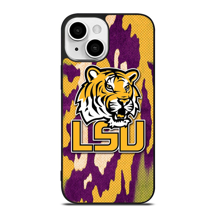 LSU TIGERS FOOTBALL HALFTONE iPhone 13 Mini Case Cover