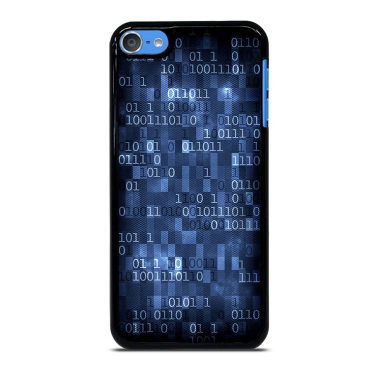 BLUE STYLISH BINARY CODE iPod Touch 7 Case