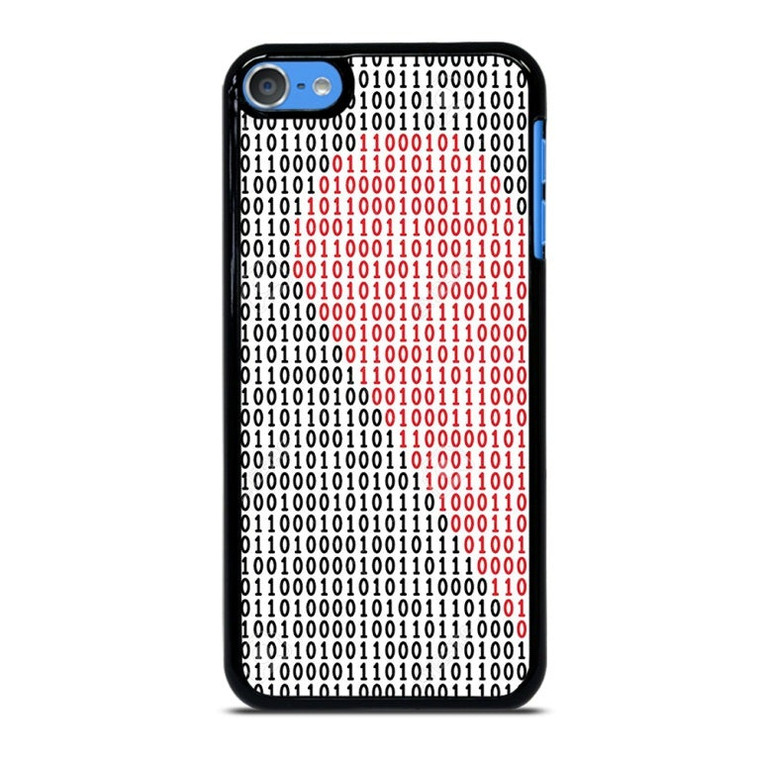 BINARY CODE HALF HEART PATTERN iPod Touch 7 Case