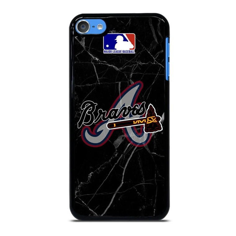 ATLANTA BRAVES BLACK MARBLE LOGO iPod Touch 7 Case