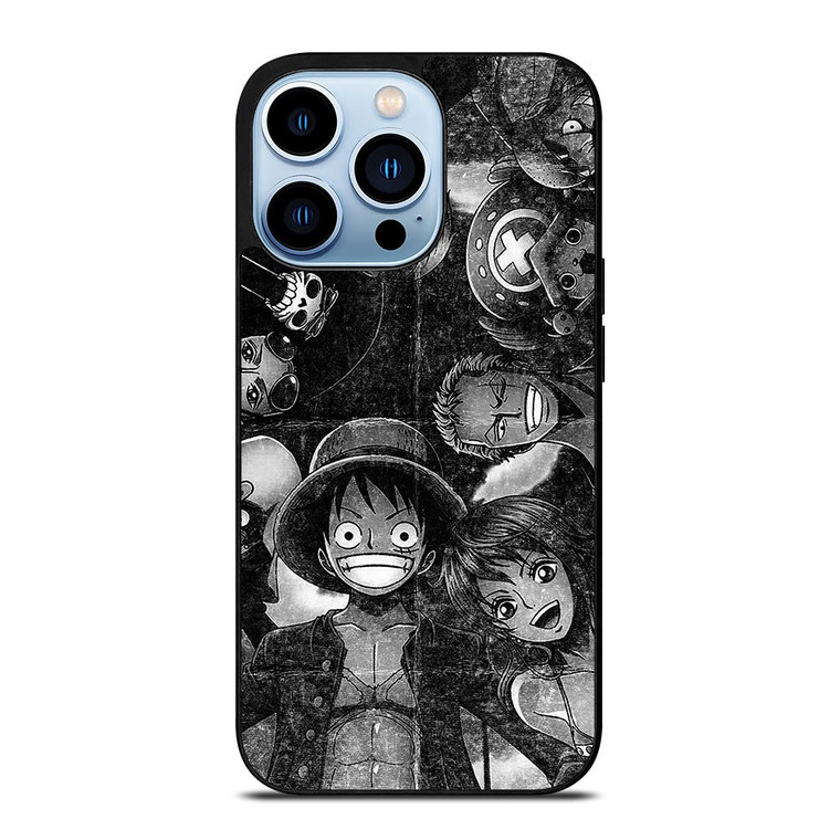 ONE PIECE BLACK WHITE GRUNGE ALL iPhone 13 Pro Max Case Cover