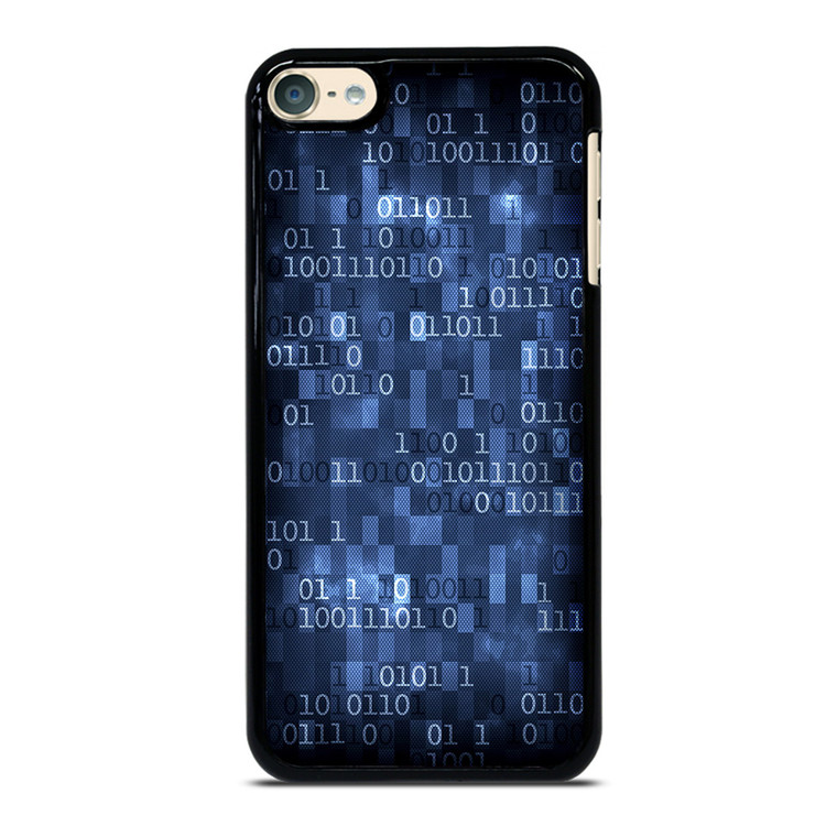 BLUE STYLISH BINARY CODE iPod Touch 6 Case