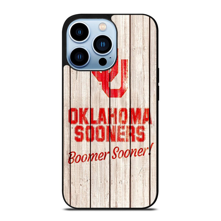 OKLAHOMA SOONERS WOODEN LOGO iPhone 13 Pro Max Case Cover