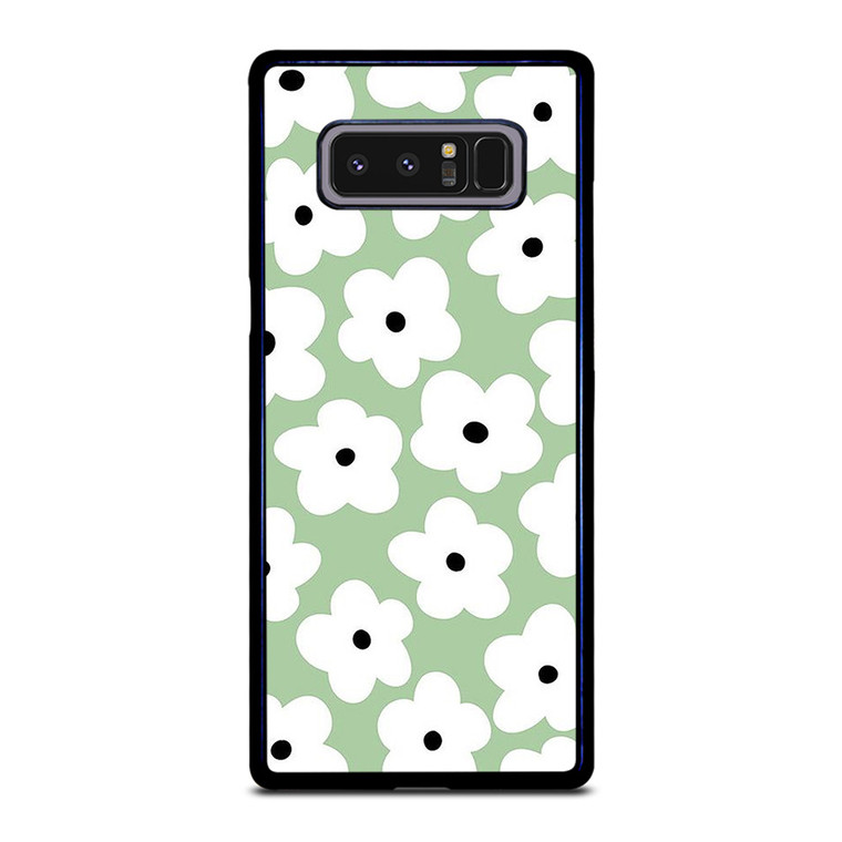 GREEN RETRO FLORAL PATTERN Samsung Galaxy Note 8 Case Cover