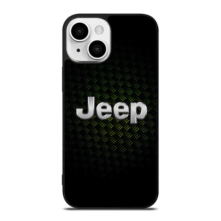 JEEP GREEN CARBON LOGO iPhone 13 Mini Case Cover