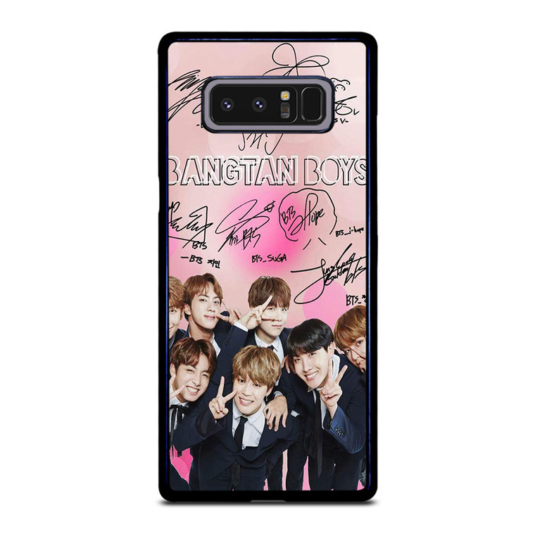 KPOP BTS LOVE PINK SIGNATURE Samsung Galaxy Note 8 Case Cover