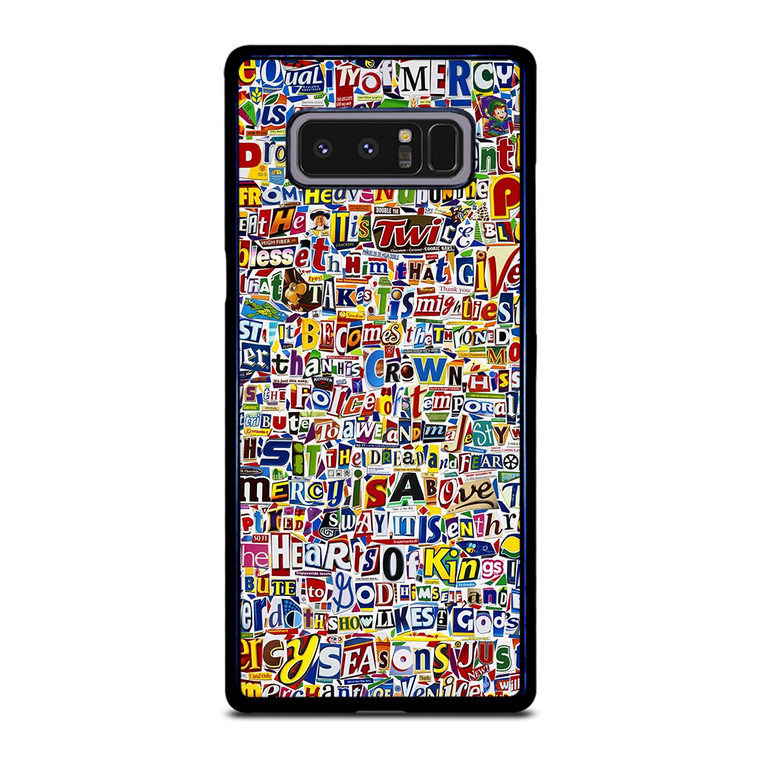 RETRO ALPHABET COLLAGE Samsung Galaxy Note 8 Case Cover