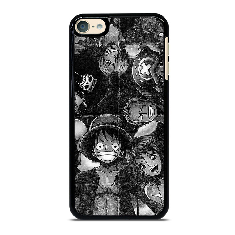ONE PIECE BLACK WHITE GRUNGE ALL iPod Touch 6 Case