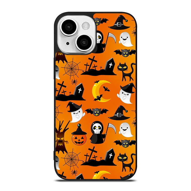 HAPPY HALLOWEEN CARTOON PATERN iPhone 13 Mini Case Cover