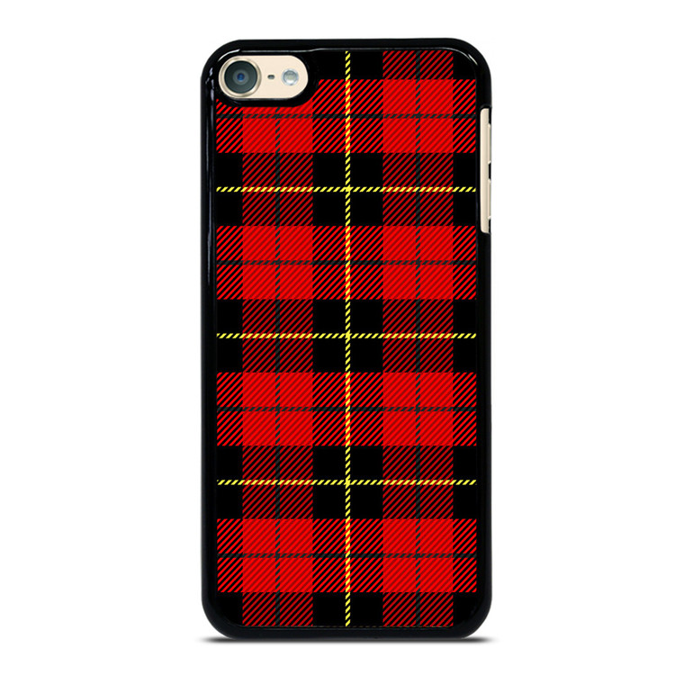 RED BLACK TARTAN PATTERN iPod Touch 6 Case