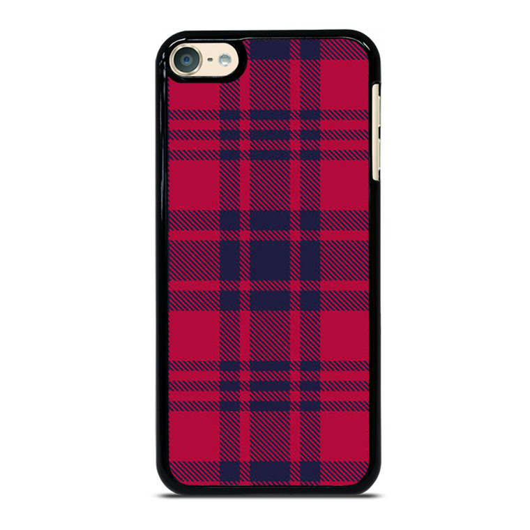 RED BLUE TARTAN PLAID PATTERN iPod Touch 6 Case