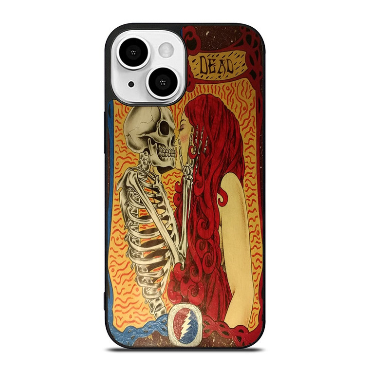 GRATEFUL DEAD KISSING SKELETON iPhone 13 Mini Case Cover