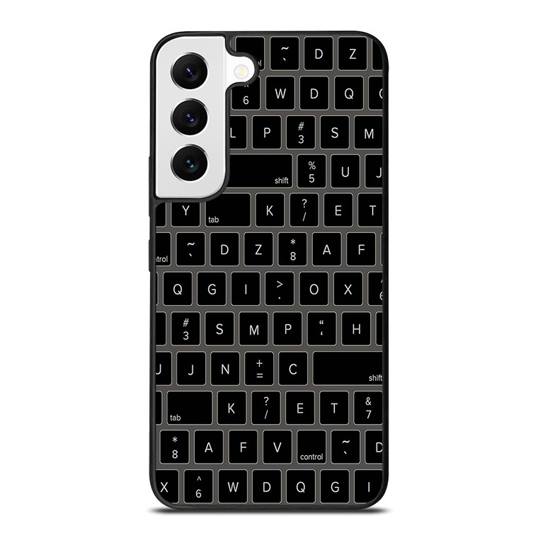BLACK KEYBOARD PATTERN Samsung Galaxy S22 Case Cover