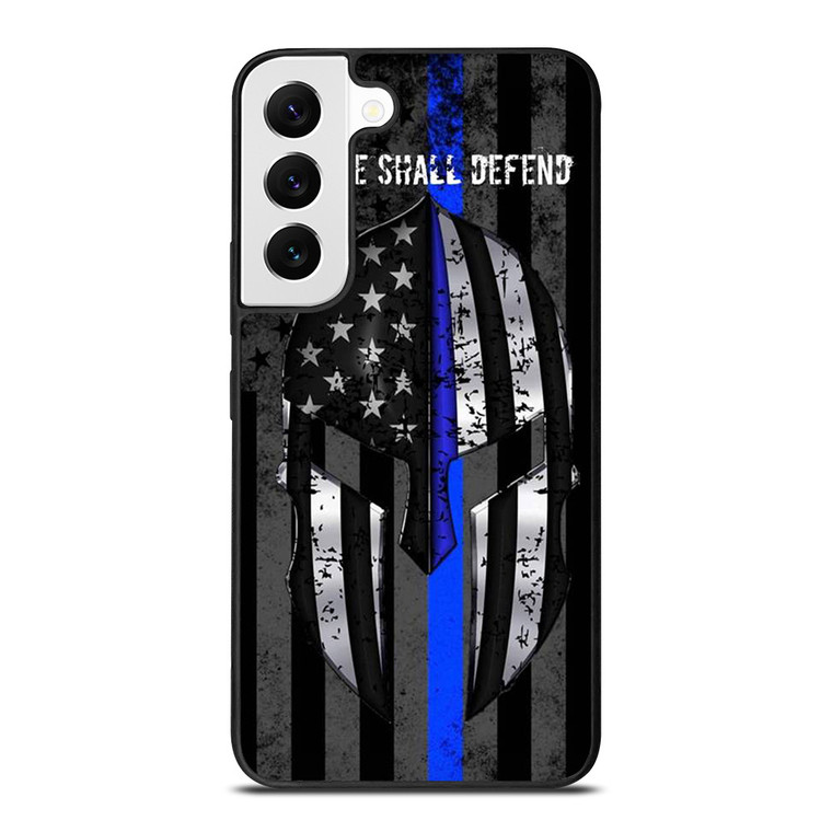BLUE LINE POLICE WARRIOR Samsung Galaxy S22 Case Cover