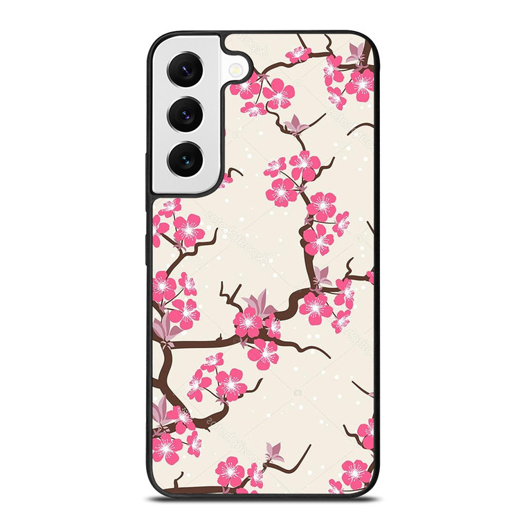 CHERRY BLOSSOM FLOWERS PATTERN Samsung Galaxy S22 Case Cover