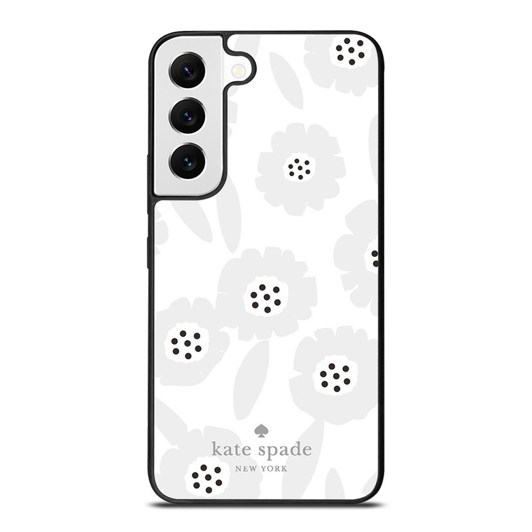KATE SPADE GREY FLOWER Samsung Galaxy S22 Case Cover