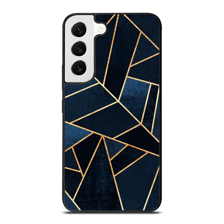 NAVY STONE CERAMIC ABSTRACT Samsung Galaxy S22 Case Cover