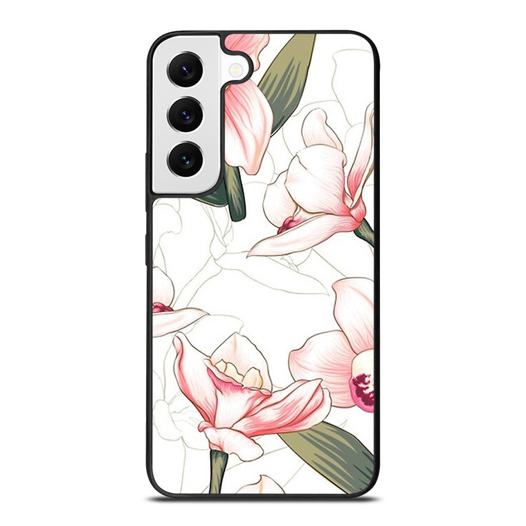 PINK ORCHID FLOWER Samsung Galaxy S22 Case Cover