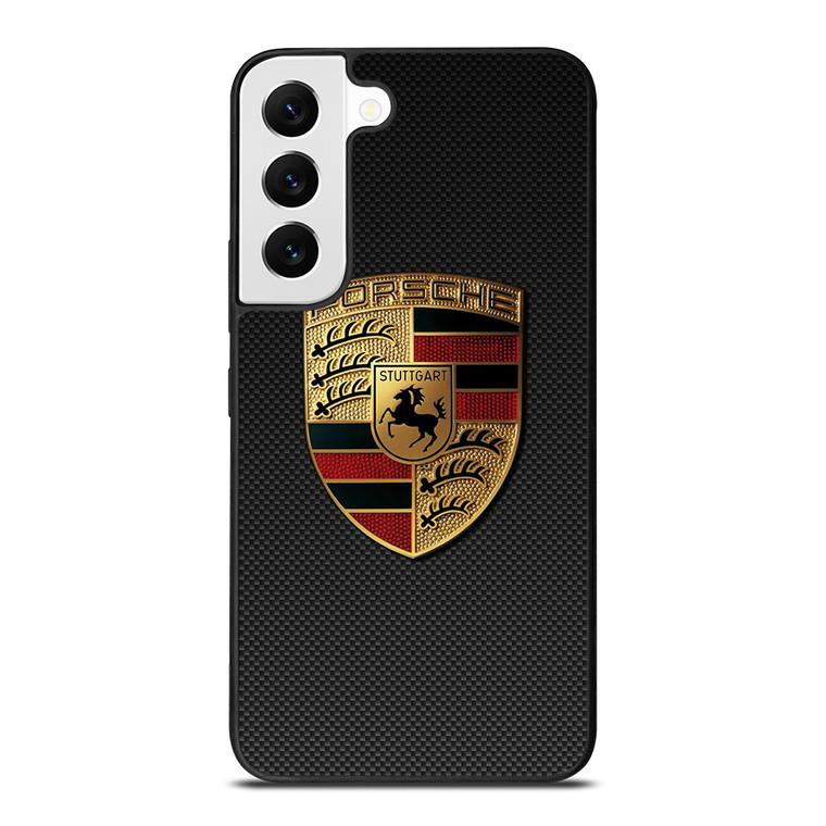 PORSCHE LOGO CARBON Samsung Galaxy S22 Case Cover PORSCHE LOGO CARBON Samsung Galaxy S22 Case Cover