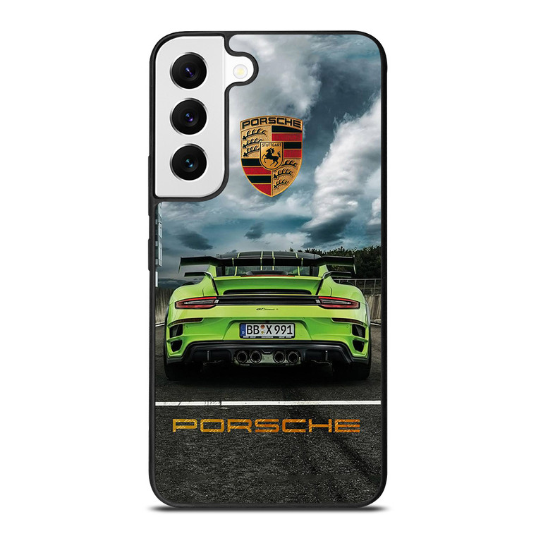 PORSCHE LOGO GREEN CAR Samsung Galaxy S22 Case Cover PORSCHE LOGO GREEN CAR Samsung Galaxy S22 Case Cover