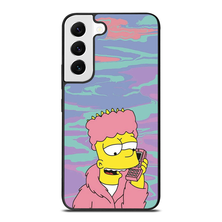 TIE DYE PATTERN BART SIMPSON Samsung Galaxy S22 Case Cover