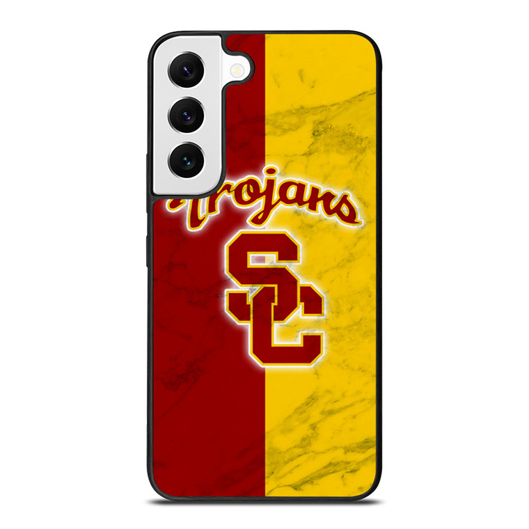 USC TROJANS LOGO MARBLE Samsung Galaxy S22 Case Cover