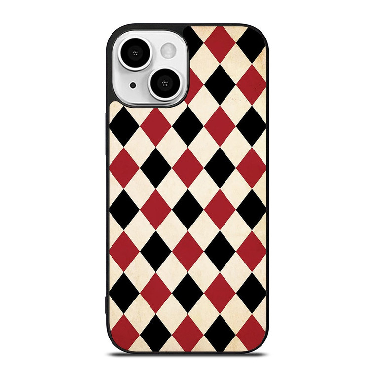 DIAMOND RED BACK PATTERN iPhone 13 Mini Case Cover