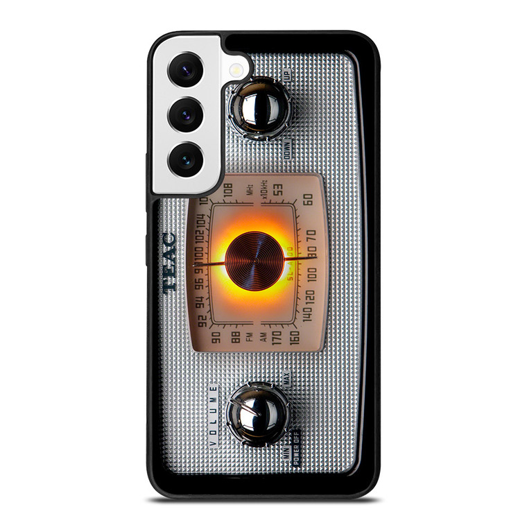 VINTAGE RADIO SILVER METAL Samsung Galaxy S22 Case Cover