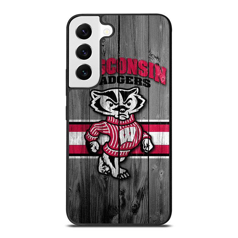 WISCONSIN BADGER WOODEN LOGO Samsung Galaxy S22 Case Cover