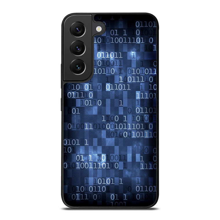 BLUE STYLISH BINARY CODE Samsung Galaxy S22 Plus Case Cover