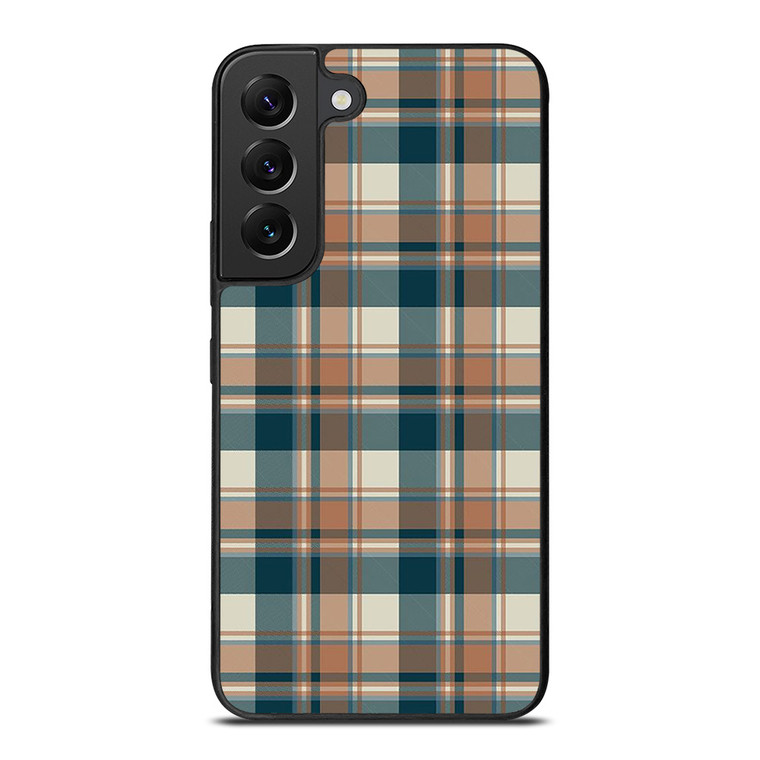 CHECK CLASSIC DARK PLAID FABRIC TEXTURES Samsung Galaxy S22 Plus Case Cover