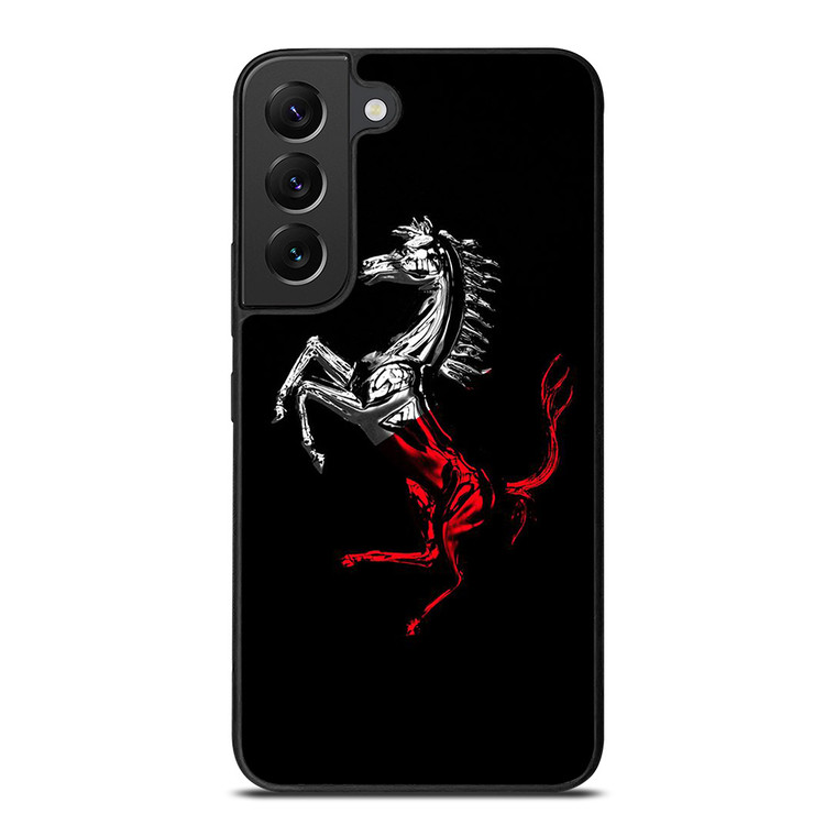FERRARI LOGO CHROME HORSE Samsung Galaxy S22 Plus Case Cover