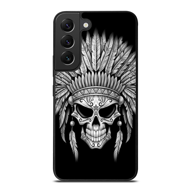 INDIAN FEATHER SKULL Samsung Galaxy S22 Plus Case Cover
