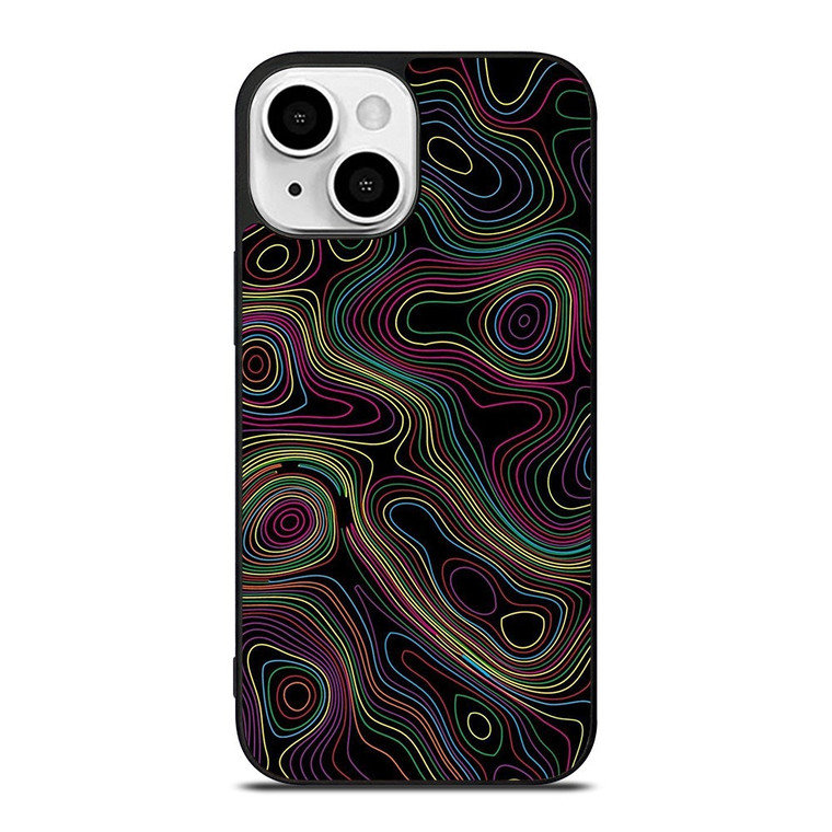 COLORFUL ABSTRACT LINES iPhone 13 Mini Case Cover