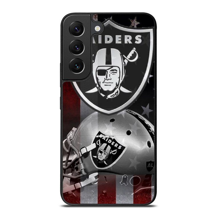 LAS VEGAS RAIDERS HELMET USA FLAG Samsung Galaxy S22 Plus Case Cover