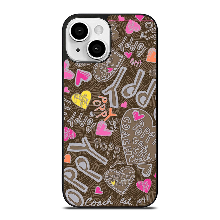 COACH NEW YORK NEW POOPY iPhone 13 Mini Case Cover COACH NEW YORK NEW POOPY iPhone 13 Mini Case Cover