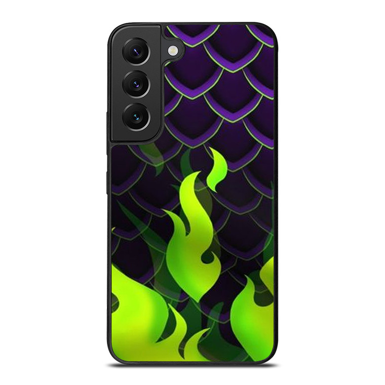 MALEFICENT GREEN FLAMES PATTERN Samsung Galaxy S22 Plus Case Cover
