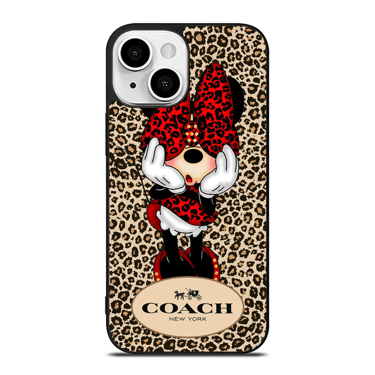 COACH MINNIE MOUSE LEOPARD iPhone 13 Mini Case Cover