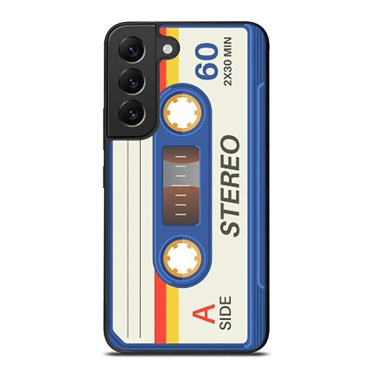 RETRO BLUE STEREO CASETTE TAPE Samsung Galaxy S22 Plus Case Cover RETRO BLUE STEREO CASETTE TAPE Samsung Galaxy S22 Plus Case Cover