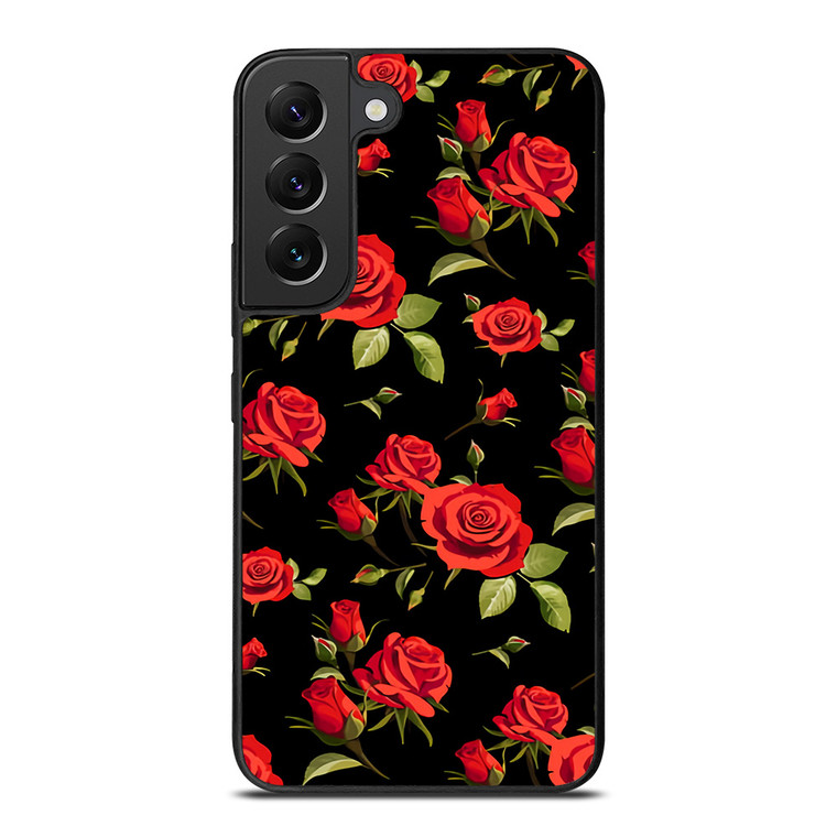 SEAMLESS RED ROSE PATTERN Samsung Galaxy S22 Plus Case Cover SEAMLESS RED ROSE PATTERN Samsung Galaxy S22 Plus Case Cover