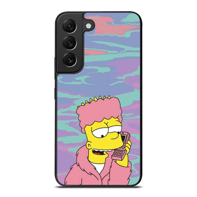 TIE DYE PATTERN BART SIMPSON Samsung Galaxy S22 Plus Case Cover