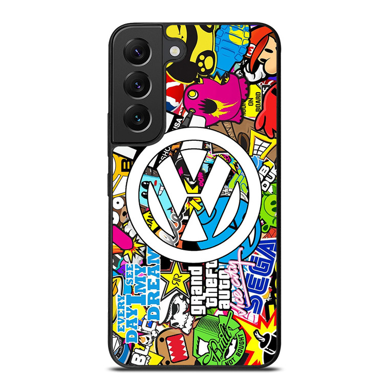 VW STICKER BOMB LOGO Samsung Galaxy S22 Plus Case Cover