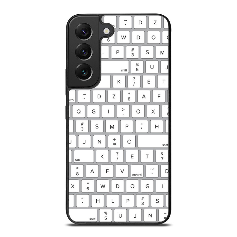 WHITE KEYBOARD PATTERN Samsung Galaxy S22 Plus Case Cover